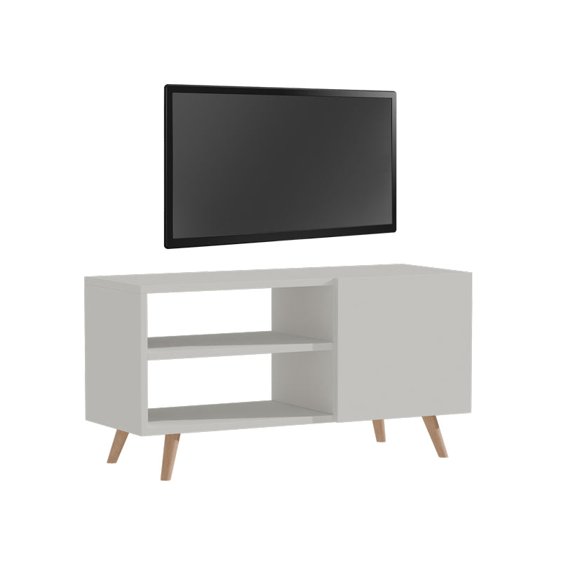 TV cabinet Orianne melamine white-natural 90x32x46cm