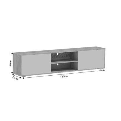 TV cabinet Darion pakoworld melamine natural-white 180x40x41cm