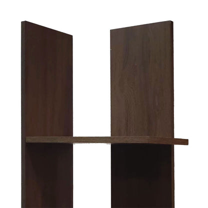 Bookcase Mirca pakoworld melamine walnut 41.4x21x162cm