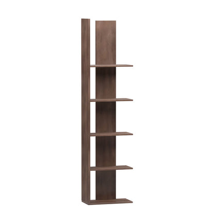 Bookcase Mirca pakoworld melamine walnut 41.4x21x162cm