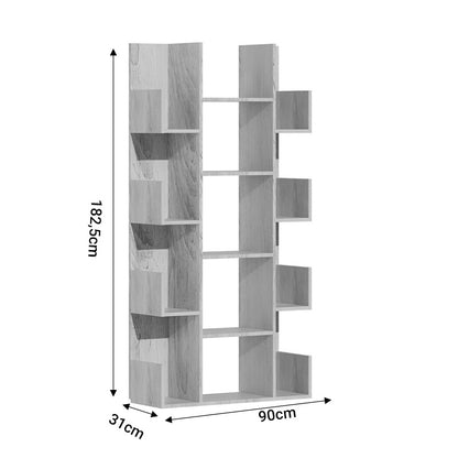 Bookcase Charles pakoworld melamine natural 90x31x182.5cm