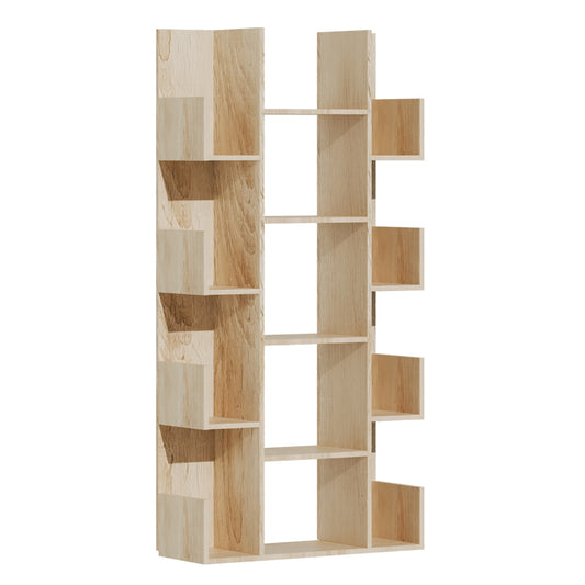 Bookcase Charles pakoworld melamine natural 90x31x182.5cm