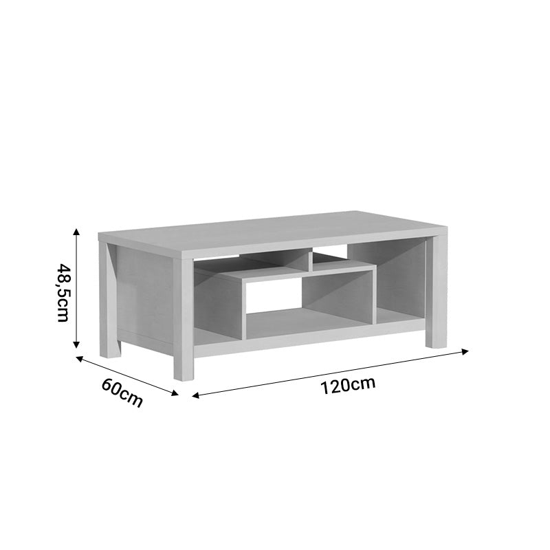 Coffee table Tracy pakoworld white-grey 120x60x48.5cm