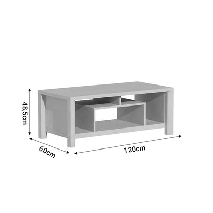 Coffee table Tracy pakoworld white-grey 120x60x48.5cm