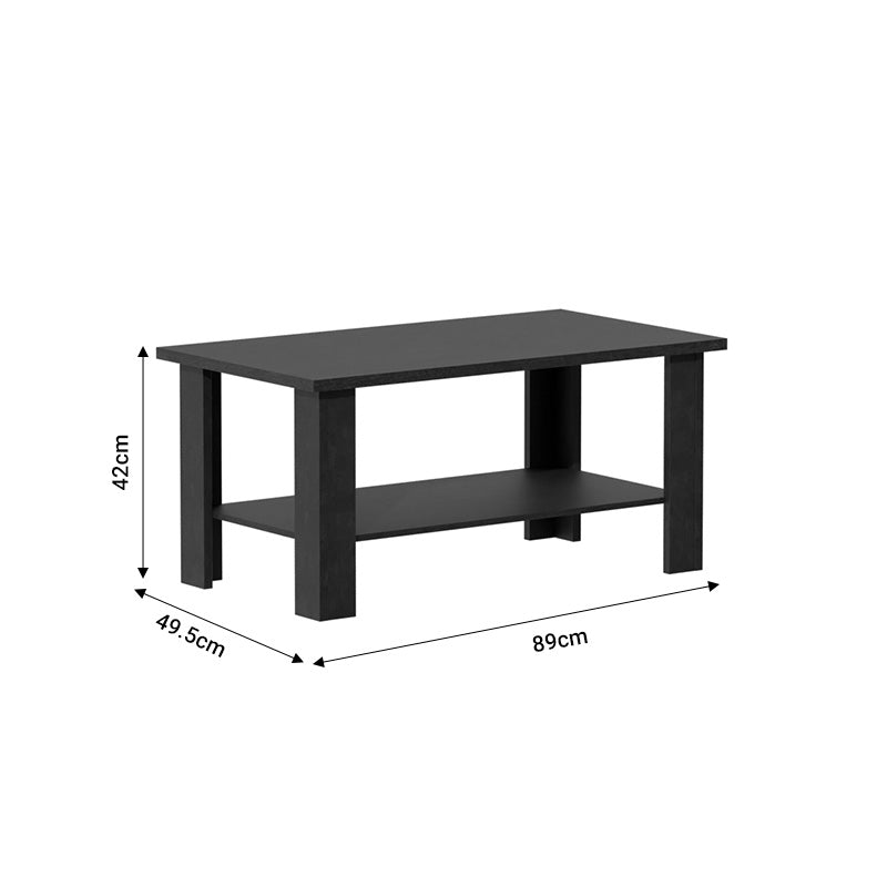 Riano pakoworld zebrano melamine coffee table 89x49.5x42cm