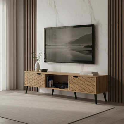 TV cabinet Thelma oak melamine 150x40x41.6cm