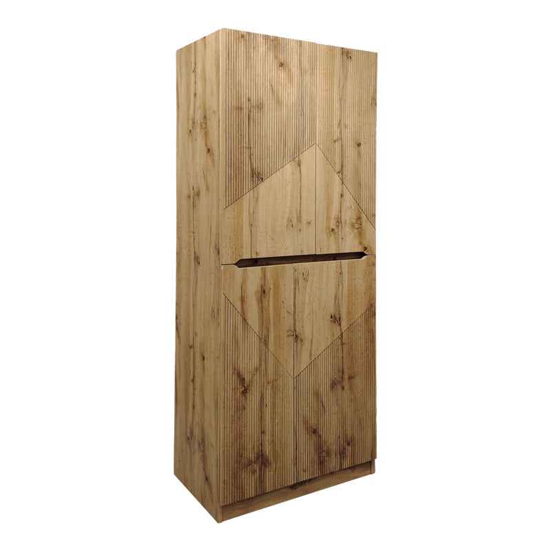 Shoe rack-cabinet Kebell in oak shade 71x41.5x180.4cm