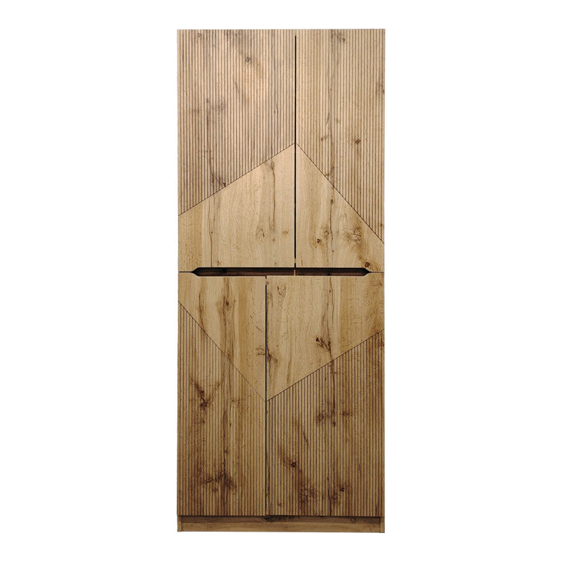 Shoe rack-cabinet Kebell in oak shade 71x41.5x180.4cm