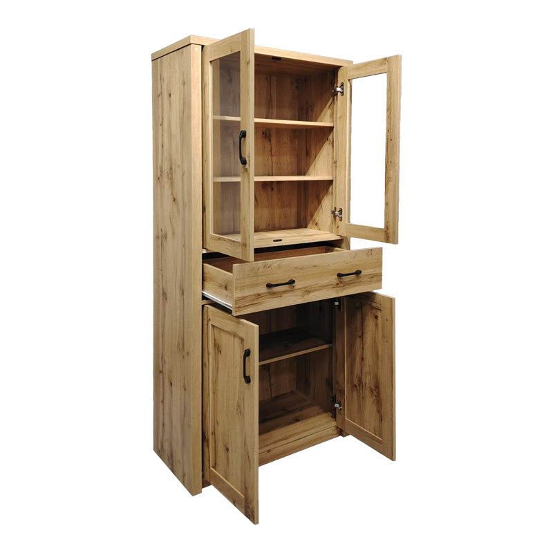 Nisso display case-wardrobe in oak color 80x40x183.5cm