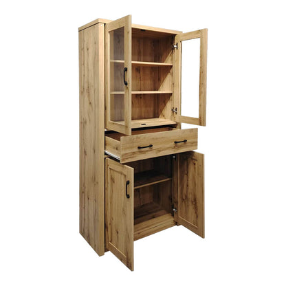 Nisso display case-wardrobe in oak color 80x40x183.5cm