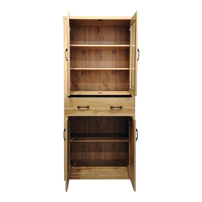 Nisso display case-wardrobe in oak color 80x40x183.5cm