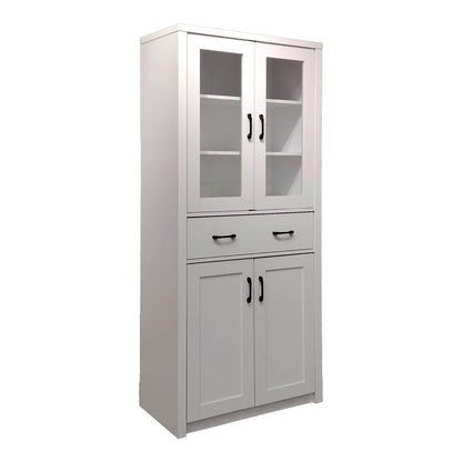 Nisso display case-wardrobe in white color 80x40x183.5cm