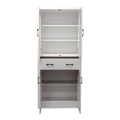Nisso display case-wardrobe in white color 80x40x183.5cm