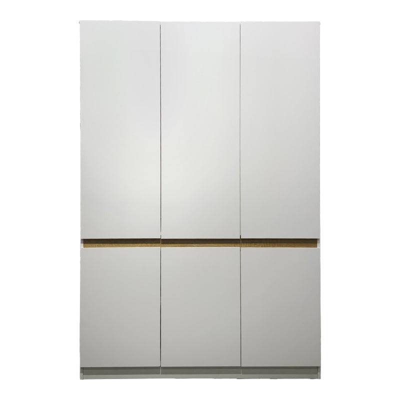 Three-door wardrobe Merzia white with sonoma 120x46.5x183cm