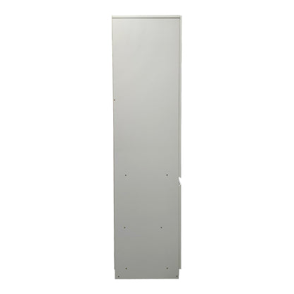 Three-door wardrobe Merzia white with sonoma 120x46.5x183cm