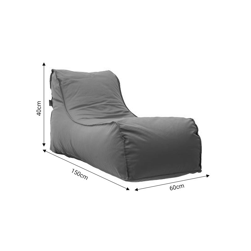 Bean bag lounger Lara Pakoworld 100% waterproof anthracite
