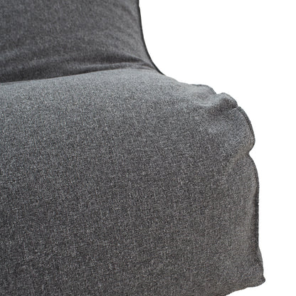 Lara  pakoworld bean bag-lounger fabric in gray color