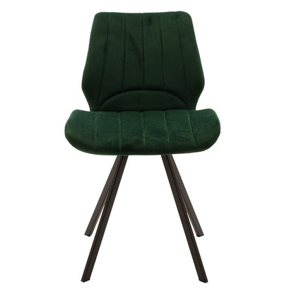 Sabia pakoworld velvet chair dark green-black leg