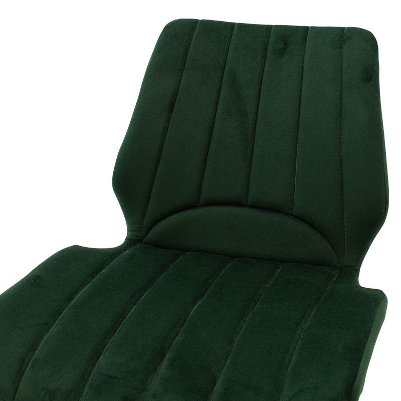 Sabia pakoworld velvet chair dark green-black leg