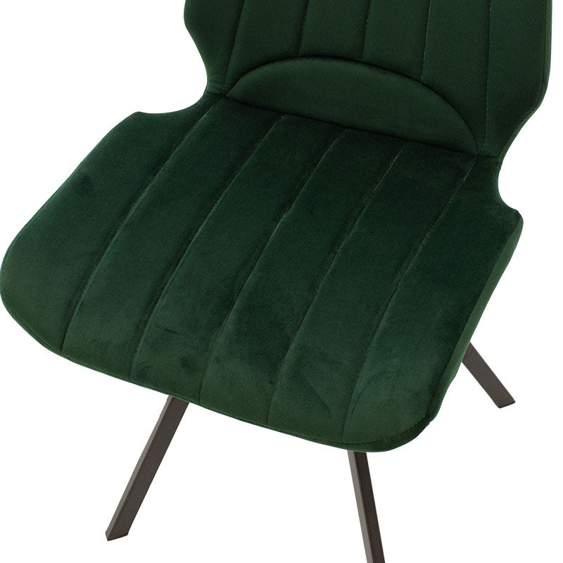 Sabia pakoworld velvet chair dark green-black leg