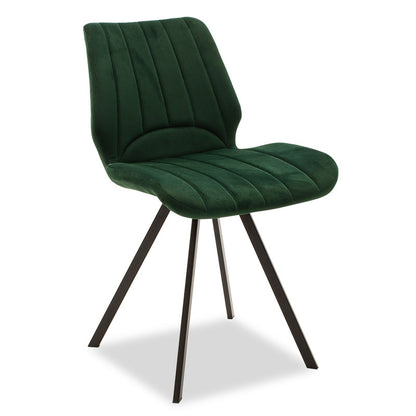 Sabia pakoworld velvet chair dark green-black leg