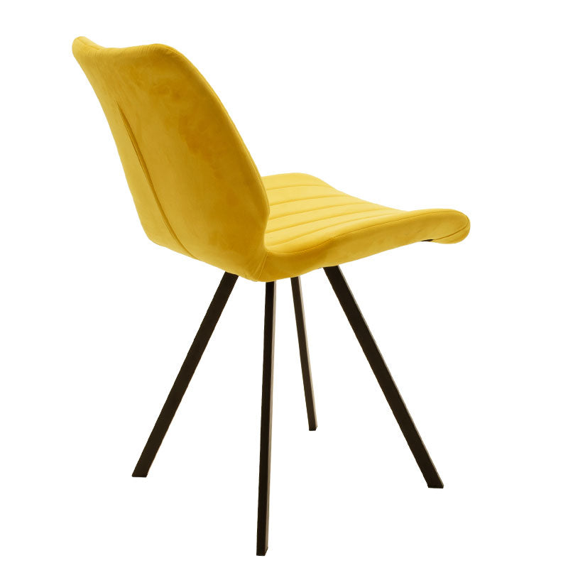 Chair Sabia pakoworld velvet yellow-black leg