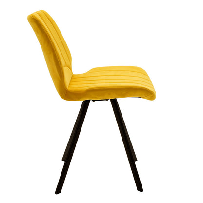 Chair Sabia pakoworld velvet yellow-black leg