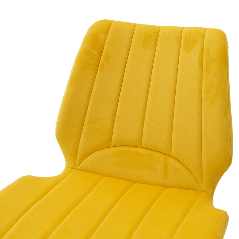 Chair Sabia pakoworld velvet yellow-black leg