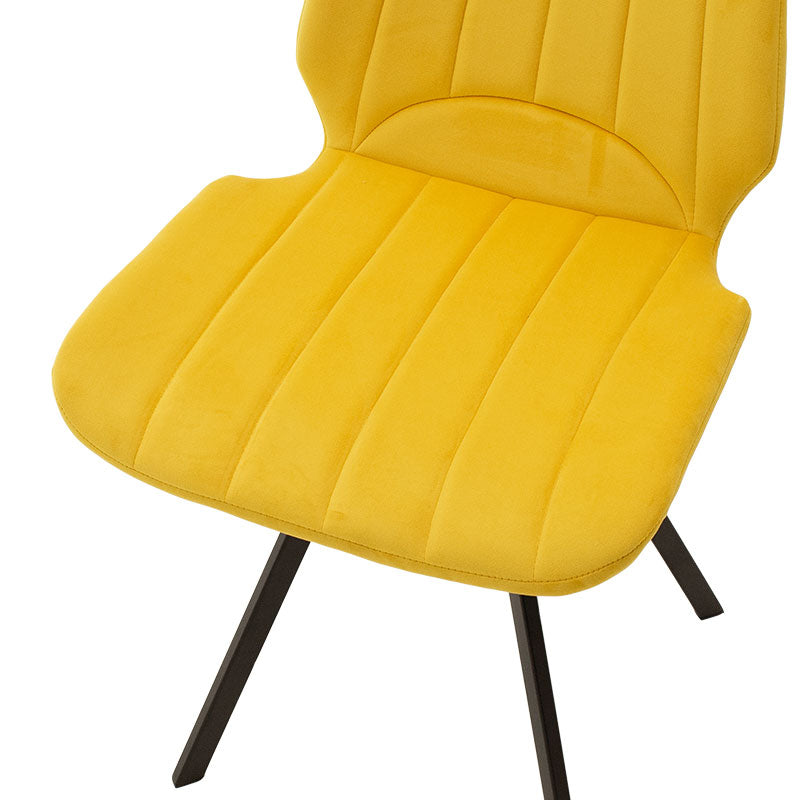 Chair Sabia pakoworld velvet yellow-black leg