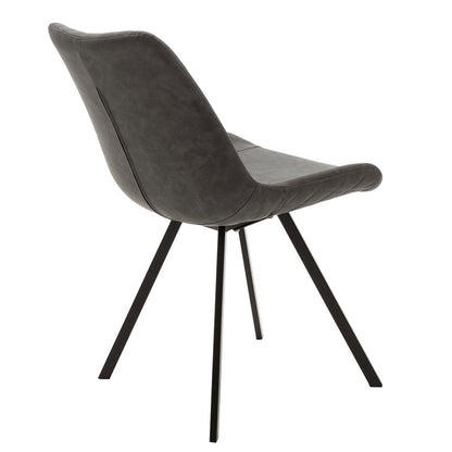 Chair Orca pakoworld metal black pu anthracite