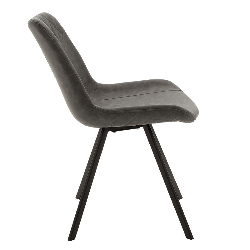 Chair Orca pakoworld metal black pu anthracite