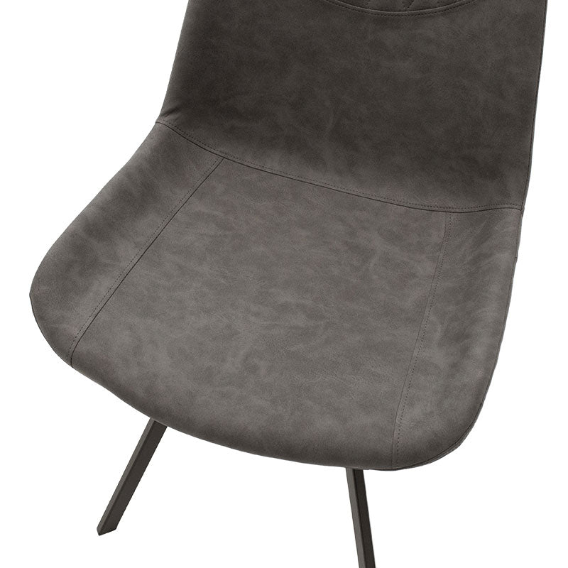 Chair Orca pakoworld metal black pu anthracite