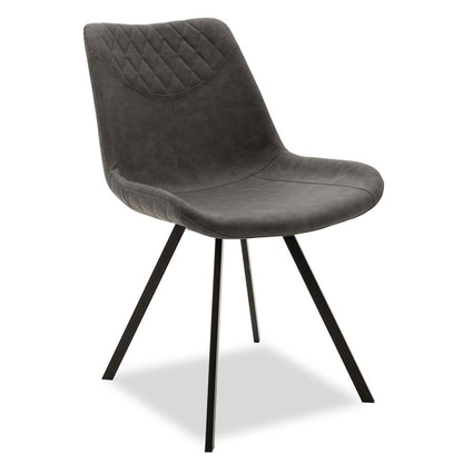 Chair Orca pakoworld metal black pu anthracite