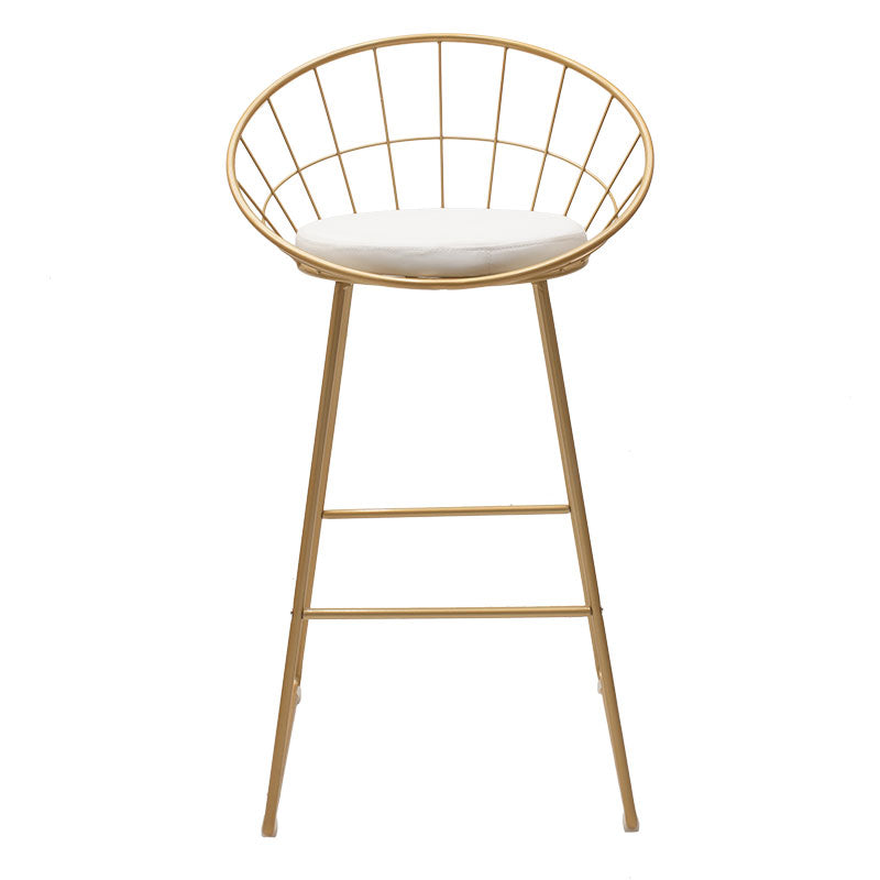 Seth pakoworld bar stool golden metal wire with white pvc cushion