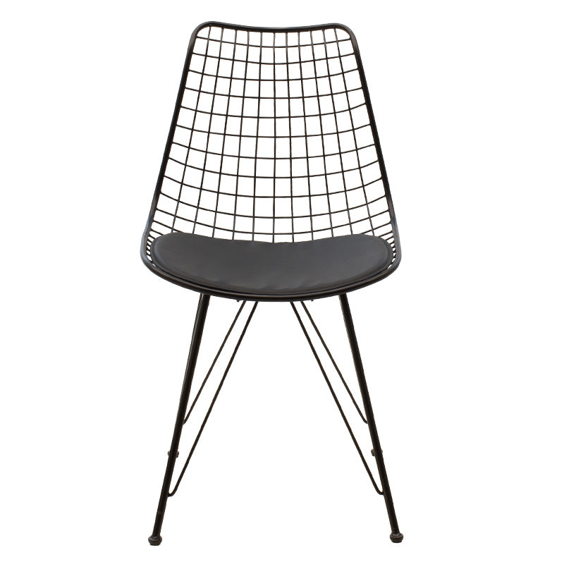 Taj pakoworld metal chair black with black PVC cushion