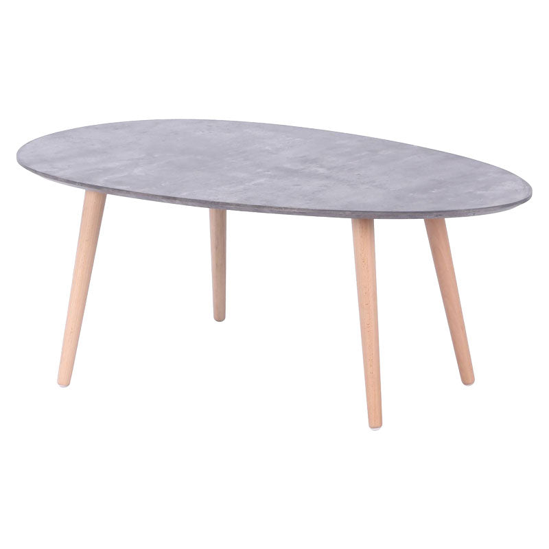 Coffee table HAMILTON pakoworld grey cement-natural  98x60x38cm