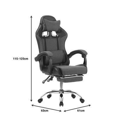 Winner gaming office chair pakoworld PVC-fabric black