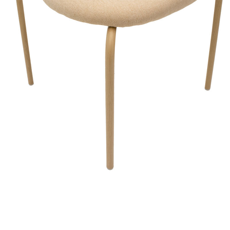 Stackable chair James pe rattan fabric beige-metal natural