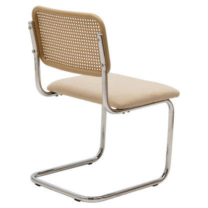 Chair Lusy pakoworld pe fabric beige-chrome base