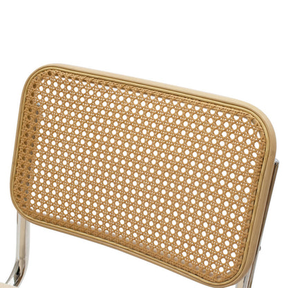 Chair Lusy pe fabric beige-chrome base