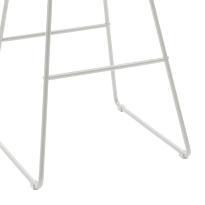 Seth pakoworld bar stool white metal wire with white pvc cushion