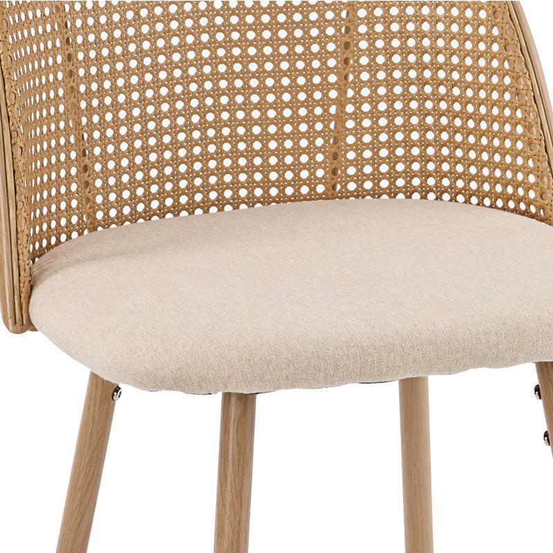 Bar stool Kace pakoworld pe rattan natural-fabric natural-metal natural 43x55x102cm