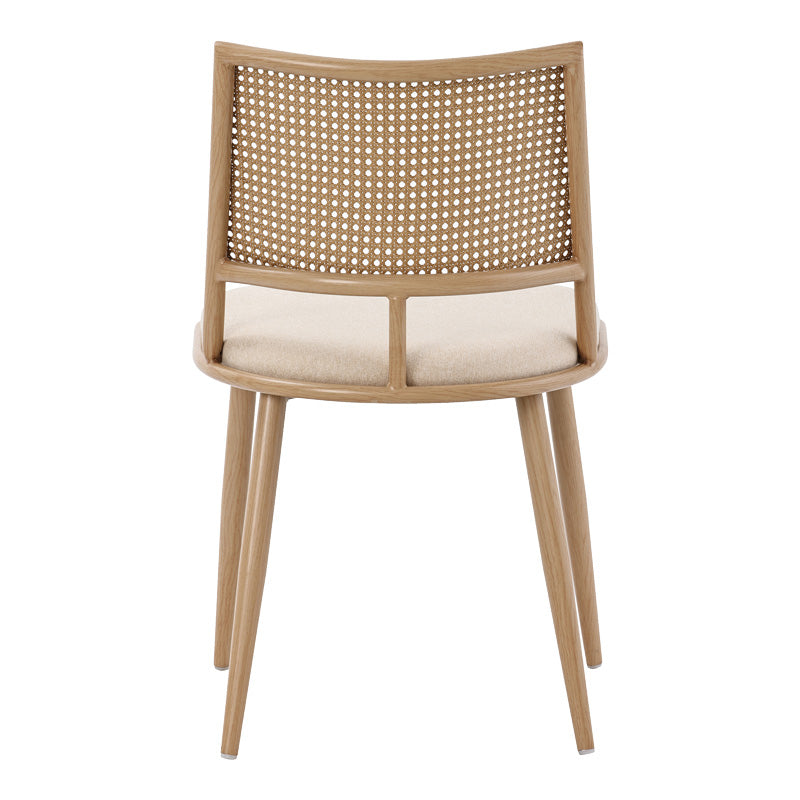 Giulia chair pakoworld pe rattan fabric beige-metal natural 49x52x80cm