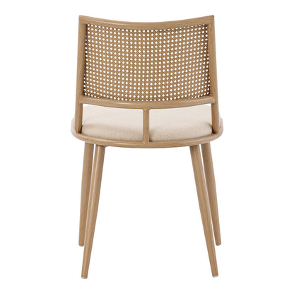 Giulia chair pakoworld pe rattan fabric beige-metal natural 49x52x80cm