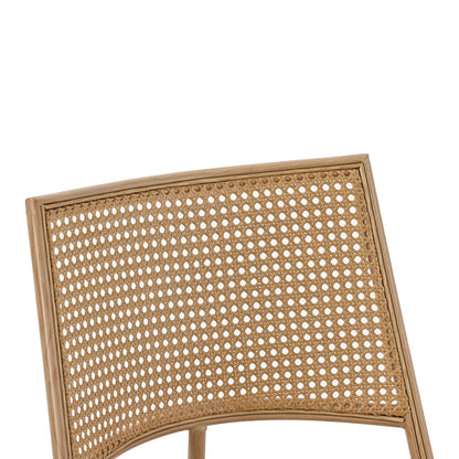 Giulia chair pakoworld pe rattan fabric beige-metal natural 49x52x80cm