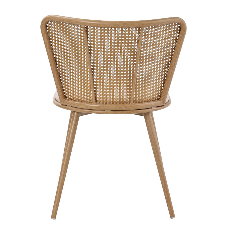 Daniele chair pakoworld pe rattan beige-fabric beige-metal natural 46.5x57.5x77.5cm