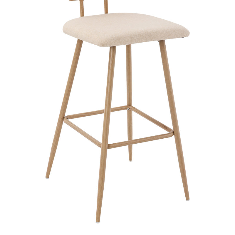 Bar stool Camilla pakoworld pe rattan natural-fabric natural-metal natural 47.5x58x117cm