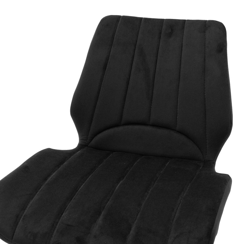 Chair Sabia pakoworld velvet black-black metal leg 46x55x80cm