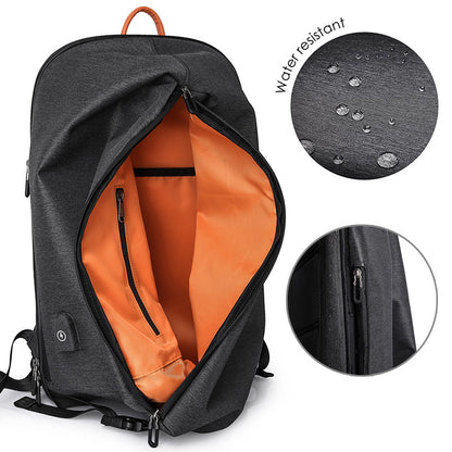 Antitheft backpack 15,6''+usb black waterproof TRV-010 pakoworld