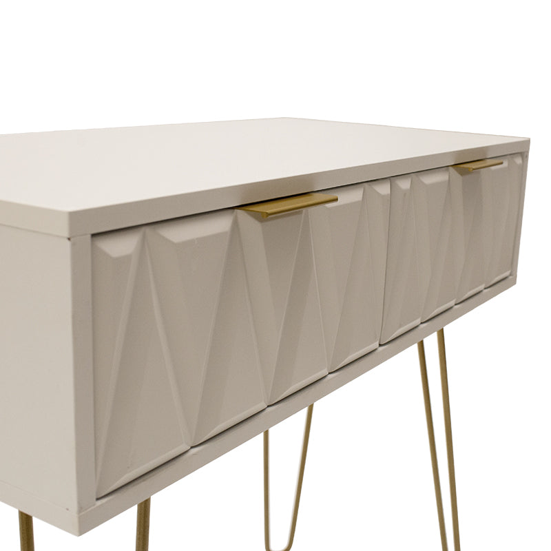 Console Isla pakoworld in white painting - golden color 80x39x74cm